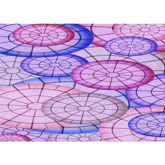 Ahgly Company Indoor Rectangle Patterned Blossom Pink Area Rugs, 8' x 12'