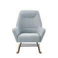 thumbnail image 2 of Cru Linen Rocking Armchair, Blue, 2 of 7