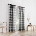 thumbnail image 5 of Better Homes and Gardens Buffalo Plaid Semi-Sheer Back Tab Curtain Panel, 50" x 108", Black, 5 of 6