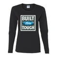 thumbnail image 2 of Wild Bobby, Ford Built Tough, Cars and Trucks, Women Graphic Long Sleeve Tee, Black, Small, 2 of 4