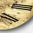 thumbnail image 3 of Designart 'Ancient Map Of The World Iv' Vintage Wall Clock, 3 of 5