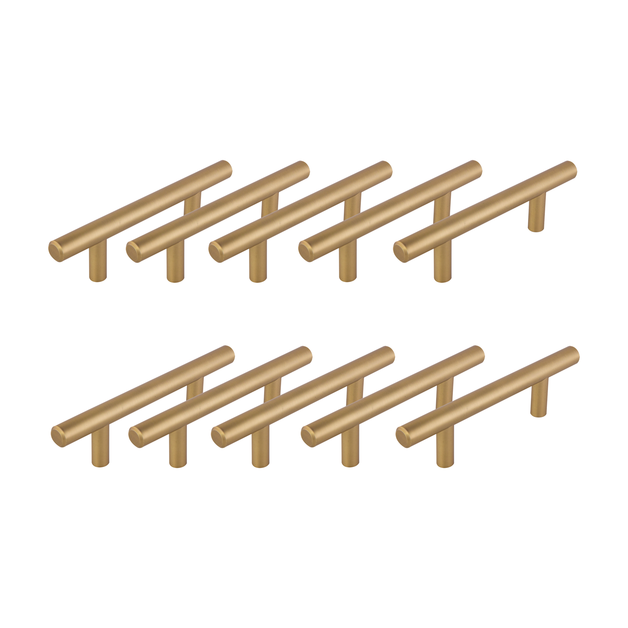 Design House 5in Solid Cabinet Pulls, Satin Gold, 10-Pack photo 1