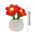 thumbnail image 3 of Plush Red Flower Pot Toy with Smiling Face Soft Stuffed Plant for Kids and Adults, Ideal for Home Decor and Gifts, 3 of 5