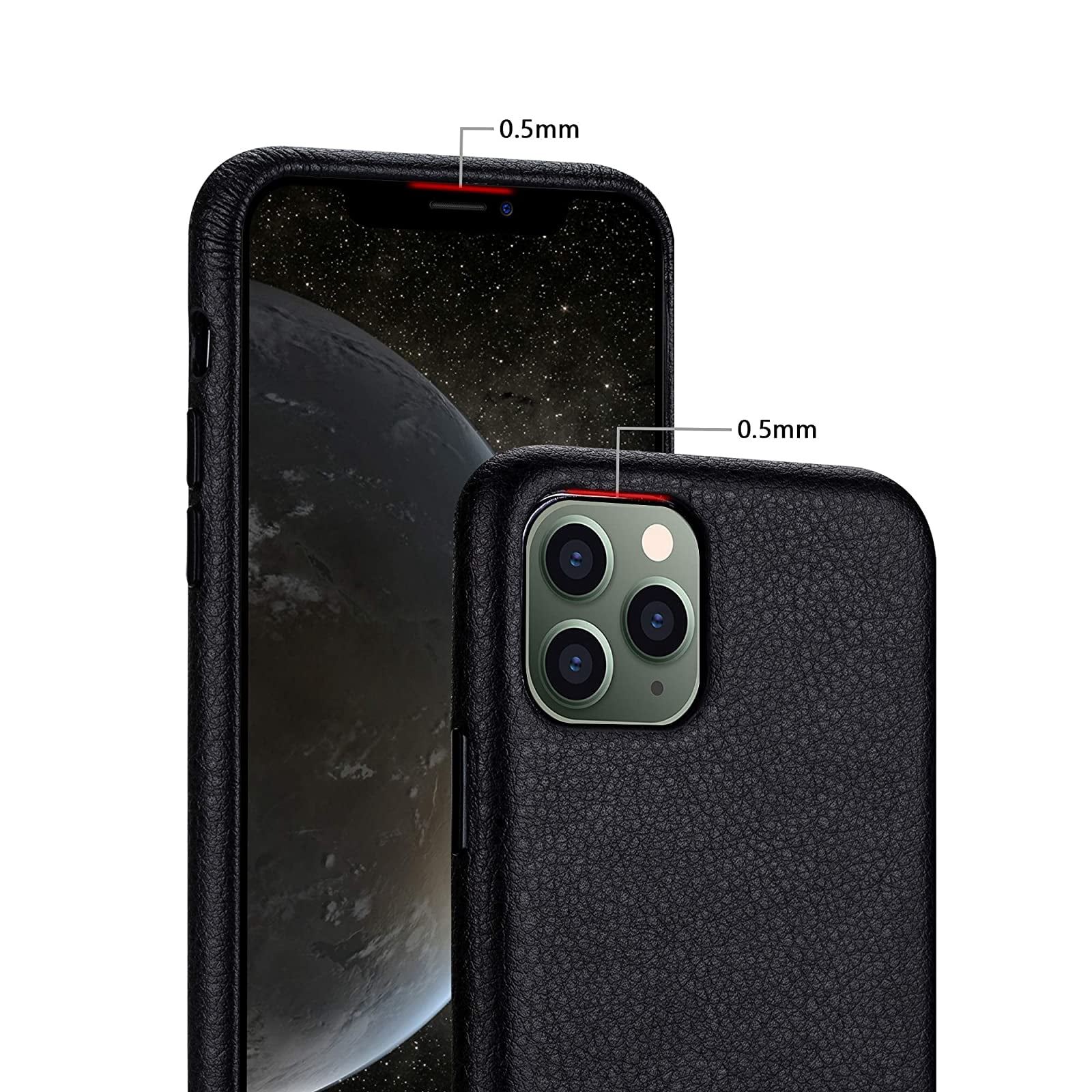Iphone 11 Pro Max Case Rejazz Anti Scratch Iphone11 Pro Cover Genuine Leather Apple Iphone Cases For Iphone 11 Pro Max 6 5 Inch Black Walmart Com Walmart Com