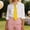 Gold, variant on Womens Teens Pre Tied Necktie With Star Chain Charm Cute Fashion Tie For School Party Costume And Daily Outfits,Pink,One Size