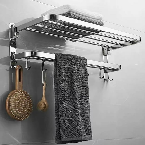 Baby Rabbit Knights Accesorios de Baño 58cm,Toalleros de Baño de Acero Inoxidable,Toallero Plegable de Pared,Estantería de Almacenamiento para Baño con Ganchos, para Baño Cocina Hotel