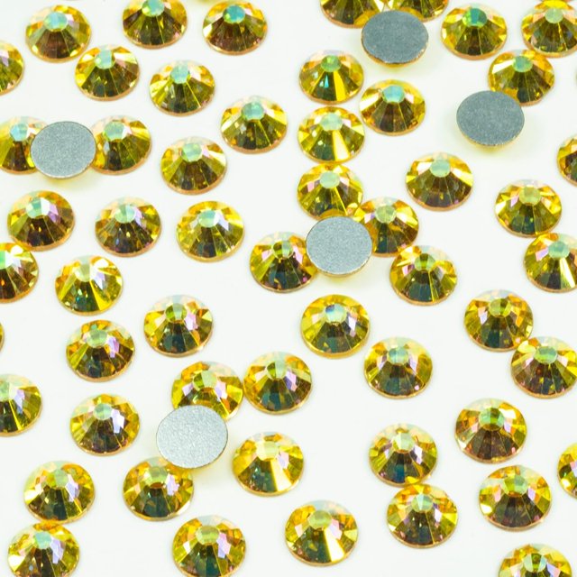 Sunshine Golden Nail Rhinestones 1440 piezas SS20 a granel metálico Sunshine Nail Art cristales redondos K9 cristal plano gemas cuentas piedras diamantes pegamento para uñas encantos joyas accesorios