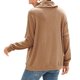 thumbnail image 4 of Sudadera con capucha informal de manga larga con cordón y bolsillos para mujer, color marrón, 4 of 6