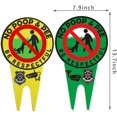 thumbnail image 2 of 2 Pieces No Poop Dog Sign for Yard No Dog Peeing Sign Please Keep Away Grass Sign Double Sided Sign 7.9 x 13.7 Inch, 2 of 6