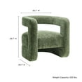 thumbnail image 3 of Accent Chair, Green, Fabric, Living Room Lounge Cafe Lobby Hospitality Restaurant, Modern Contemporary, HB37370, 3 of 9