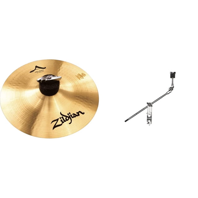 Cymbal Zildjian Serie A Splash, paquete de 10 cm con brazo Cymbal Boom