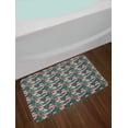 thumbnail image 2 of Flamingo Bath Mat, Hawaiian Exotic Nature and Wildlife Theme with Birds Flowers and Leaves Rainforest, Plush Bathroom Decor Mat with Non Slip Backing, 29.5" X 17.5", Multicolor, by Ambesonne, 2 of 2