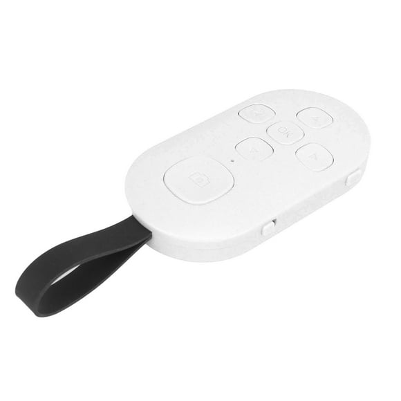 M Buder Control Remoto Bluetooth Recargable para Teléfono y Tablet, Pasador de Páginas Inalámbrico, Disparador de Selfies a Distancia (10 m / 32 ft), Blanco