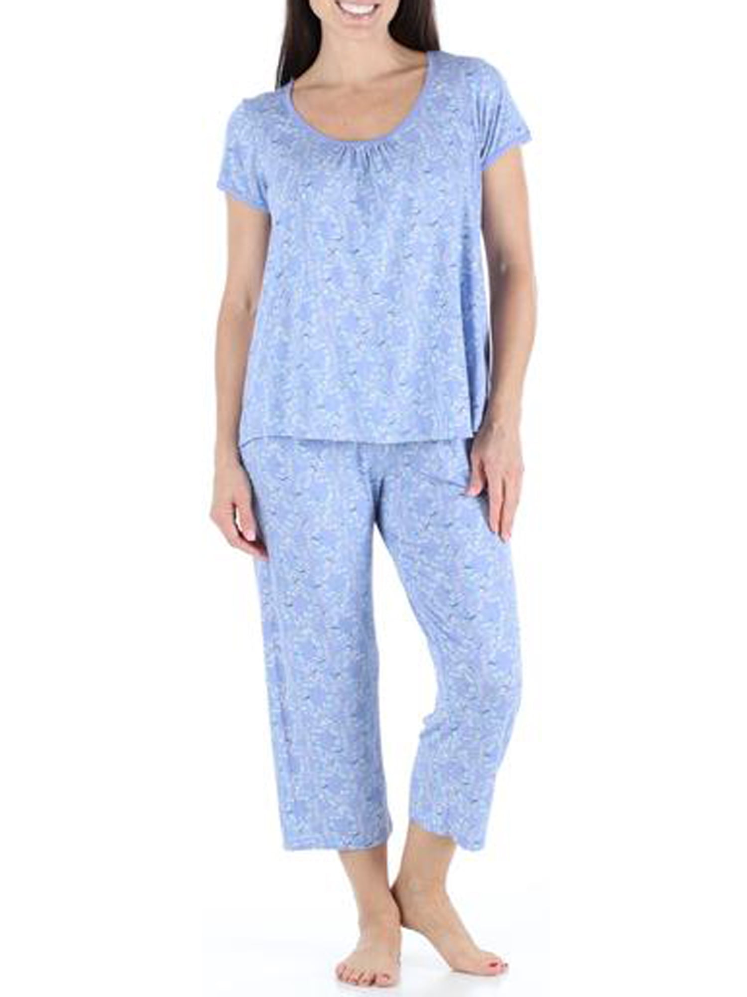 Bsoft - bSoft Women's Bamboo Jersey Short Sleeve Top and Capri Pajama ...