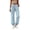 Blue, variant on Cargo Pants for Women Multi Pockets Elastic Waist Casual Loose Long Trousers Ankle Cuff Quick-Dry Breathable Casual Pants S-5XL