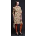 thumbnail image 4 of Bimba Orange Rose & Ranunculus Floral Printed Tops For Women Asymmetric Kurti Summer Dress For Girls Large, 4 of 6