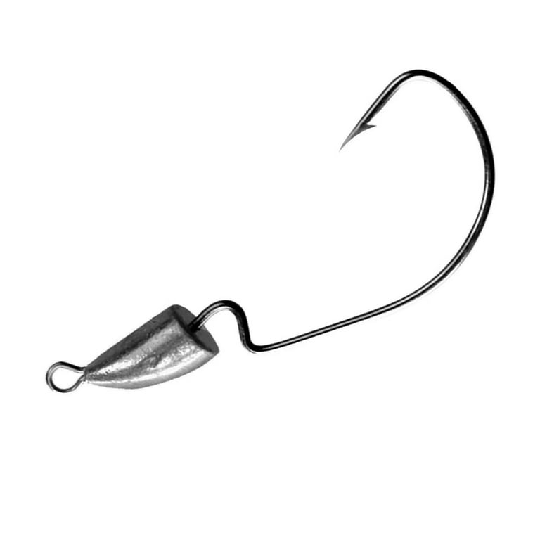 QualyQualy Swimbait Jig Heads Bass Fishing Texas Rig Offset Hooks Weighted  Hooks Weedless 