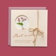 thumbnail image 2 of Tarjeta de felicitación de flor prensada seca, tarjeta postal de regalo de ilustración linda, tarjeta de agradecimiento de 15x15CM, 2 of 3