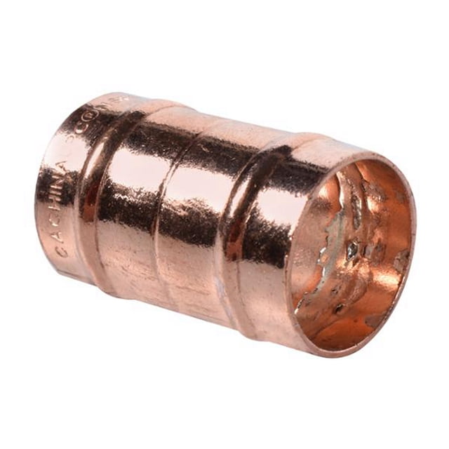 cople con ranura 3/4 pulgada cobre b&k