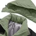 thumbnail image 6 of Men's Color Block Loose Casual Warm Windproof Waterproof Long-Sleeve Outerwear With Detachable Hood Leisure Oversize Jackets for Men, 6 of 7