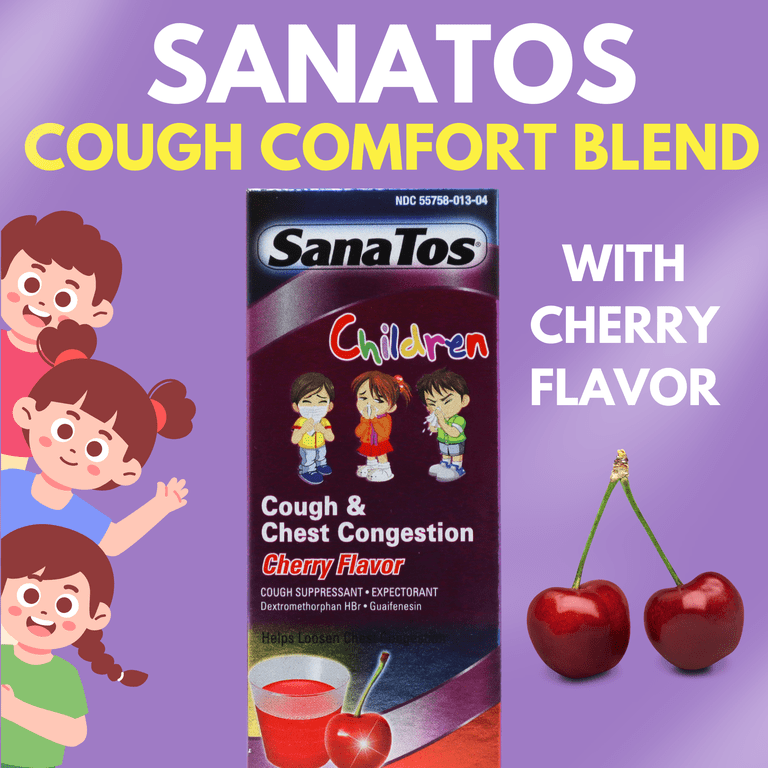 SanaTos Children's Soothing Liquid – Cherry Flavor – 4 fl oz (2