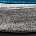 thumbnail image 3 of Safavieh Hollywood Dalton Abstract Area Rug, Gray/Turquoise, 3' x 3' Round, 3 of 11