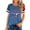 Q1-Blue Graphic Tees, variant on Independence Day Tops for Women Casual Patriotic USA Flag Pattern Tees Loose Fit Raglan Short Sleeve Tshirts Crewneck Soft Blouses Shirts S-3XL
