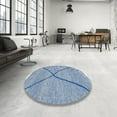 thumbnail image 4 of Ahgly Company Machine Washable Indoor Rectangle Abstract Steel Blue Area Rugs, 2' x 3', 4 of 7