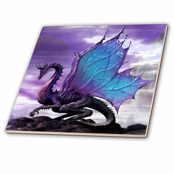 3dRose, Fairytale Dragon, 4 Inch Ceramic Tile