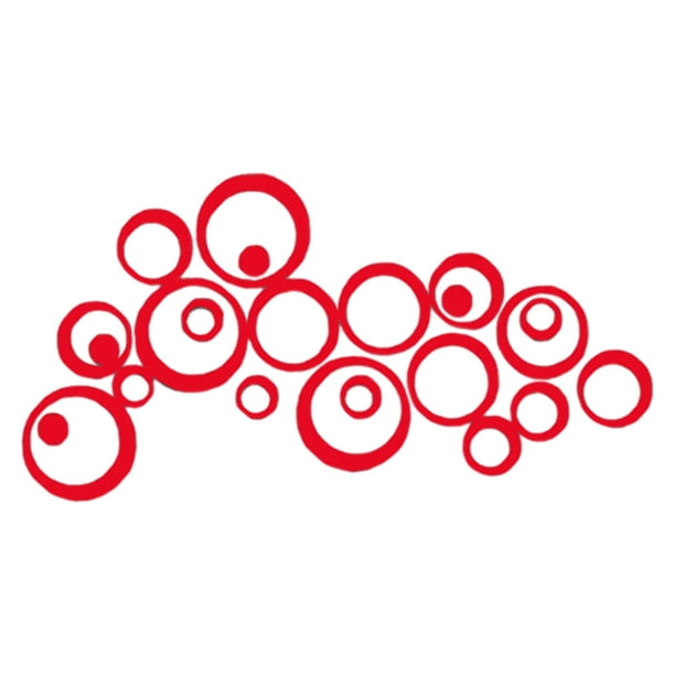 Wosthever Adhesivo acrílico para pared con espejo 3D único, 24 piezas, fácil de usar, decoración práctica para dormitorio Decoración del hogar Espejo rojo+24uds
