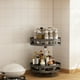 thumbnail image 3 of Organizador de Especias de Cocina de Doble Capa | Almacenamiento de Acero Inoxidable Antideslizante de 2 Niveles para Gabinetes, Encimeras y Despensa | Soporte para Tarros de Condimentos Que Ahorra E, 3 of 6