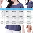 thumbnail image 5 of BiZtdJrK Womens Plus Size Cotton Linen T Shirts Pleated Front 3/4 Length Puff Sleeve Casual T Shirt Button Crew Neck Summer Vacation Tunic Tops Pink XXXL, 5 of 5