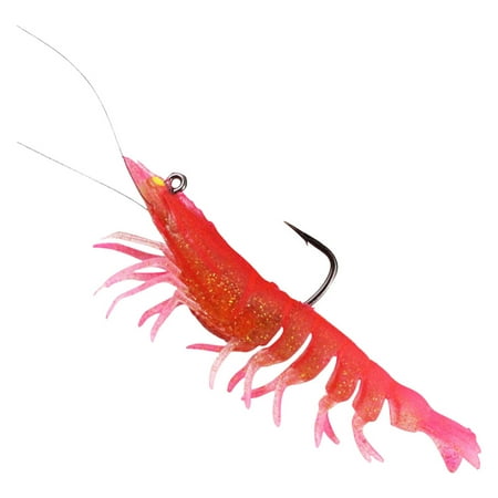 YZWEI Bass Baits Swim Bait Fishing Lures Soft Plastic Swim Baits Fishing Lure Shrimp Bait Pre-Rigged Soft Lure Lifelike Crawfish for Bass (A) 3.5 Inch