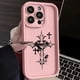 thumbnail image 3 of Funda de teléfono con estampado de Cruz Negra de lujo para iPhone 16, 15, 14, 13, 12, 11 Pro Max, Mini, XR, XS, 7, 8 Plus, SE2, Funda suave a prueba de golpes, 3 of 5