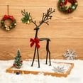thumbnail image 5 of 2025 Christmas Decorations - Set of 2 Black Reindeer Statues - Modern Xmas Figurines - Elegant Indoor Holiday Decor - Table Centerpieces - Ideas for Mantel Living Room Bedroom Office (A B), 5 of 6