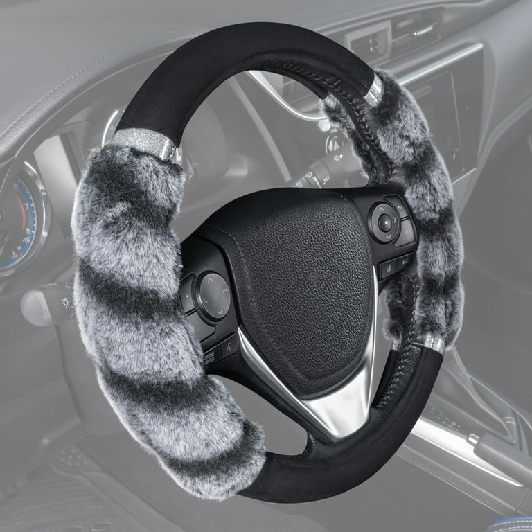  Fuzzy Steering Wheel Cover, Bear Cute Ears Fluffy