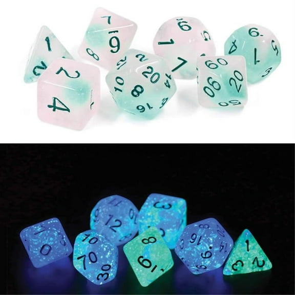 Sirius Dice SDZ000602 Glowworm Frosted Dice - Set of 7