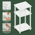 thumbnail image 3 of Furinno TURN-N-TUBE 3-Tier End Table Night Stand in White, 3 of 5