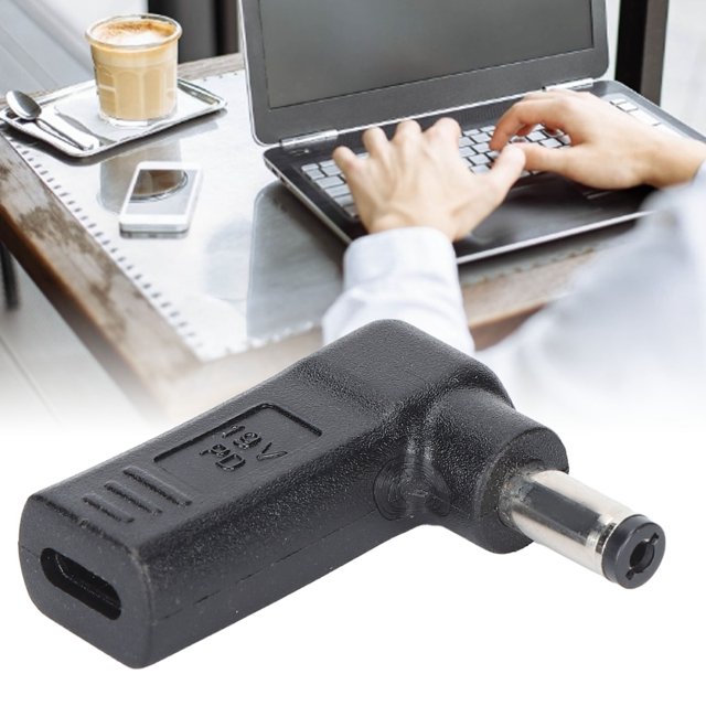 Adaptador de CC a USB adaptador tipo C a CC enchufe hembra a macho conector PD de ángulo recto de 55x21mm dispositivo de carga ANGGREK Otros