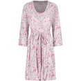 thumbnail image 2 of SofiePJ, Women's, Printed Robe Set with Chemise and Shorts 3 Piece Sleep Loungewear, Pink, XL, 2 of 6