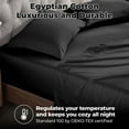 thumbnail image 5 of Superior Egyptian Cotton 400 TC Pillowcases, Set of 2, King Size, Black, 5 of 5