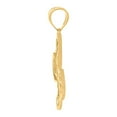 thumbnail image 3 of 10k Yellow Gold Unisex Diamond cut Floral Initial Letter Alphabet L Charm Pendant Necklace Measures 31.2x14.7mm Wide Jew, 3 of 5
