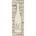 thumbnail image 3 of Grey, Jace 7x14 Black Modern Framed Museum Art Print Titled - VINO CREAM, 3 of 5