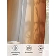 thumbnail image 6 of Sheer Curtains 63 Inch Length, Dark Burnt Orange Ombre Semi Sheer Curtains Light Filtering Window Treatment, Modern Grey Gradient Farmhouse Art Privacy Voile Drapes for Living Room 52x63 Inch, 6 of 7