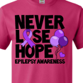 thumbnail image 4 of Inktastic Never Lose Hope Epilepsy Awareness with Balloons and Purple Ribbon T-Shirt, 4 of 5