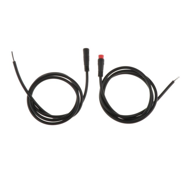 Greeniant Cable de extensión para bicicleta eléctrica, conector de clavija de 2 pines/3 pines/5 pines/6 pines Ciclismo 2 pines