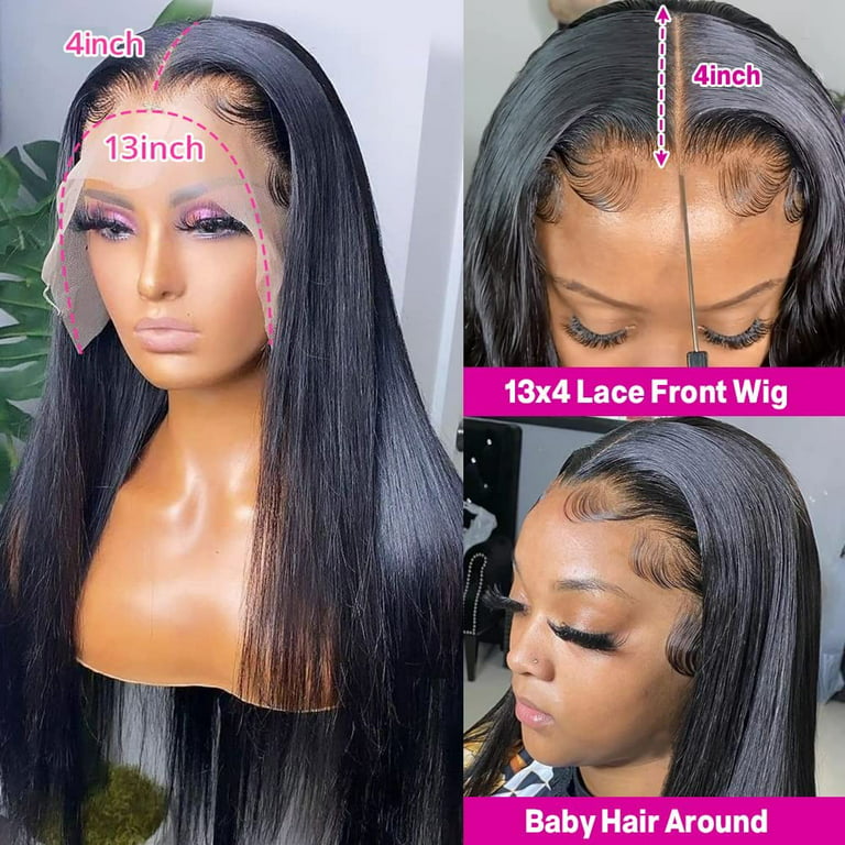 28inch Lace Front Wigs Human Hair Straight Human Hair 13x4 Lace