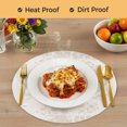 thumbnail image 4 of Beige Crane Silhouette Round 13 Inch Placemats Set of 4, Modern Abstract Flowers Botanical HeatResistant Non Slip Place Mats for Dining Table, Wipeable Braided Kitchen Table Mats for Housewarming, 4 of 9