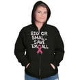 thumbnail image 5 of Big Or Small Save Them All Pink Zip Hoodie Sweatshirt Women Brisco Brands S, 5 of 6