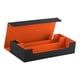 thumbnail image 5 of Caja de almacenamiento para barajas de cartas coleccionables con capacidad para más de 600 cartas, ideal para coleccionar cartas. negro naranja, 5 of 9